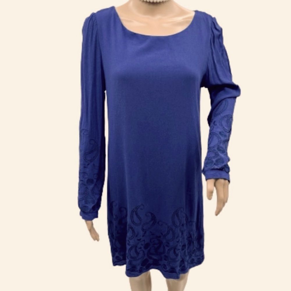 Altar'd State Blue Bishop Sleeve Sheath Dress